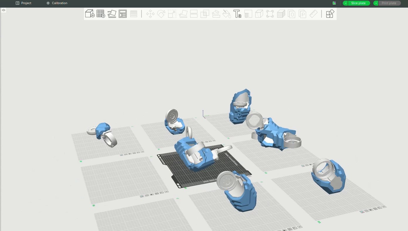 The generated blueprint opened directly in a 3D printing slicer